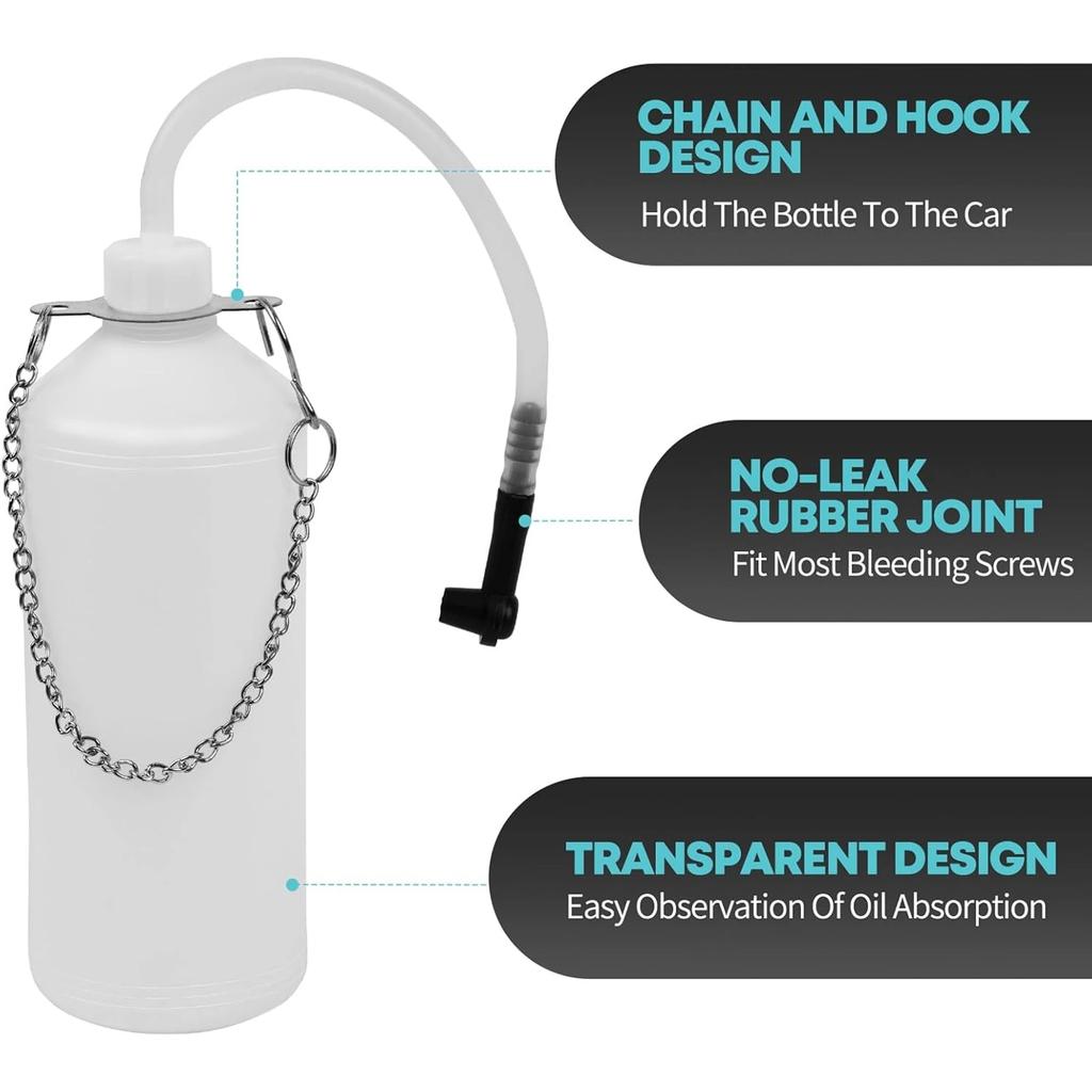 Sada pro manuální odvzdušňování brzdové kapaliny do auta 3L, vakuové čerpadlo brzdové kapaliny, profesionální stroj na proplachování brzd, pneumatické odvzdušňování brzd