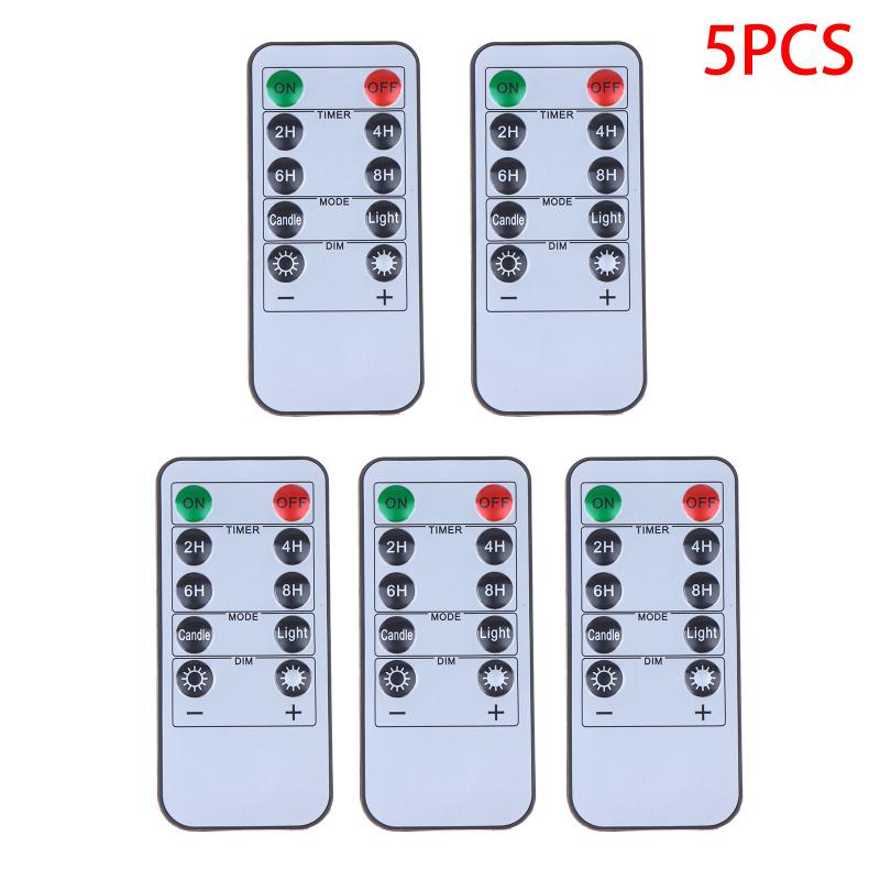 10-Key Battery Powered LED Candle Remote Control Timer Adjustable Illumination for Restaurant Ambience Decor