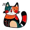 Alloy Backpack Accessory Cartoon Cat Brooch Pin, Mini Enamel Badge Animal Shape Ornament Clothing Jewelry for Women Men Lapel Pin