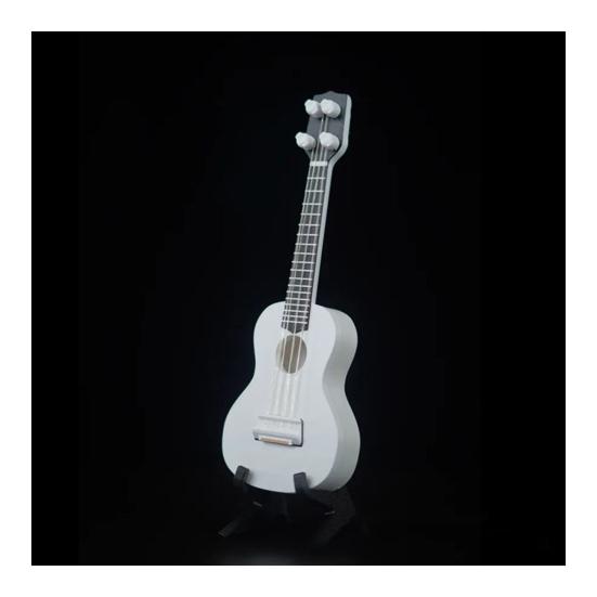 Mini Musikinstrument Modell Miniatur Gitarre Ukulele Guzheng Spielzeug mit Ständer für Puppenhaus Zubehör Heimdeko