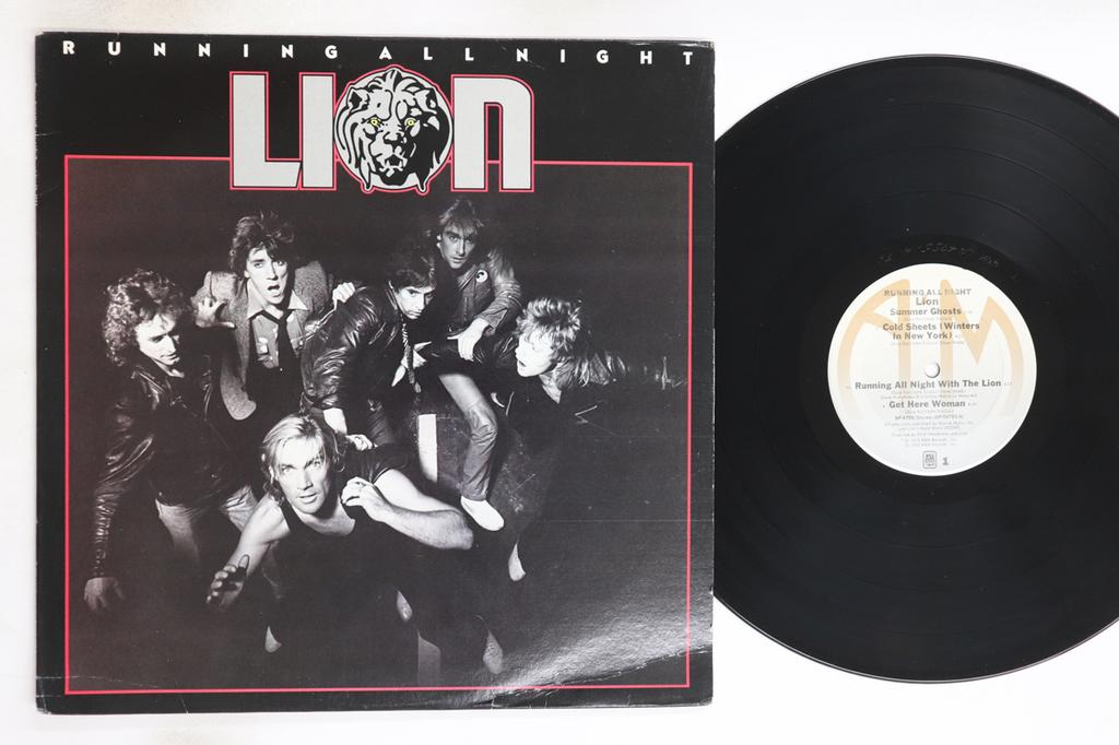 LP Record LION  Running All Night SP4755 AM 198 US Rock Used