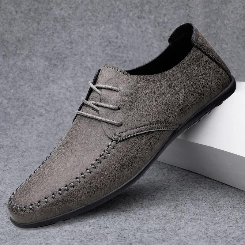 Scarpe da Uomo in Pelle Moda Formale Scarpe da Uomo Mocassini Italiani Traspiranti Scarpe da Guida da Uomo Nere Taglia Plus Zapatos Para Hombres