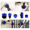 Drill Brush Attachment Set Electric Drill Brush Cleaning Hexagonal Shaft 5 Piece Set Blue Drill Brush Cleaning Multipurpose Cleaning Brush Set for