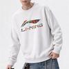 Men's Li-Ning Sweatshirts Unisex White (Crew Neck Fleece-Lined) Crew Neck Thickened