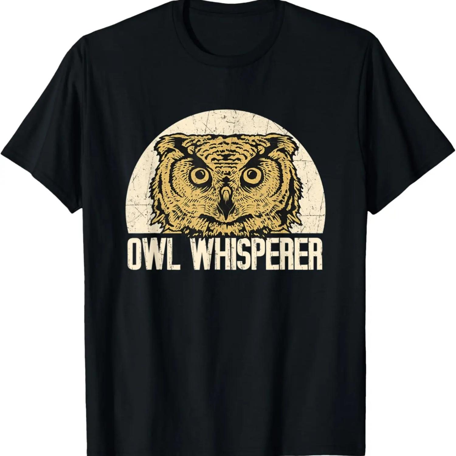 Owl Whisperer - Owlet Animal Lover Bird Hunter Ornithologist T-Shirt S