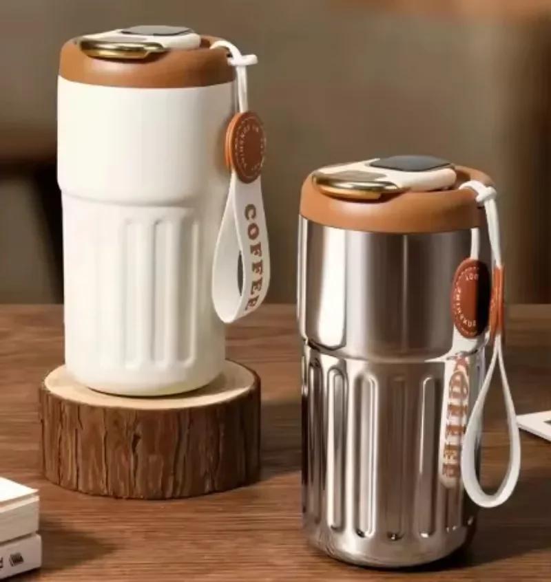 450ML Zobrazení teploty Dárky Hrnek Termální Přenosný Termoska Hrnek na kávu Vysoká Krása Pár Termoska na Kávu Láhev na Vodu Kavárna