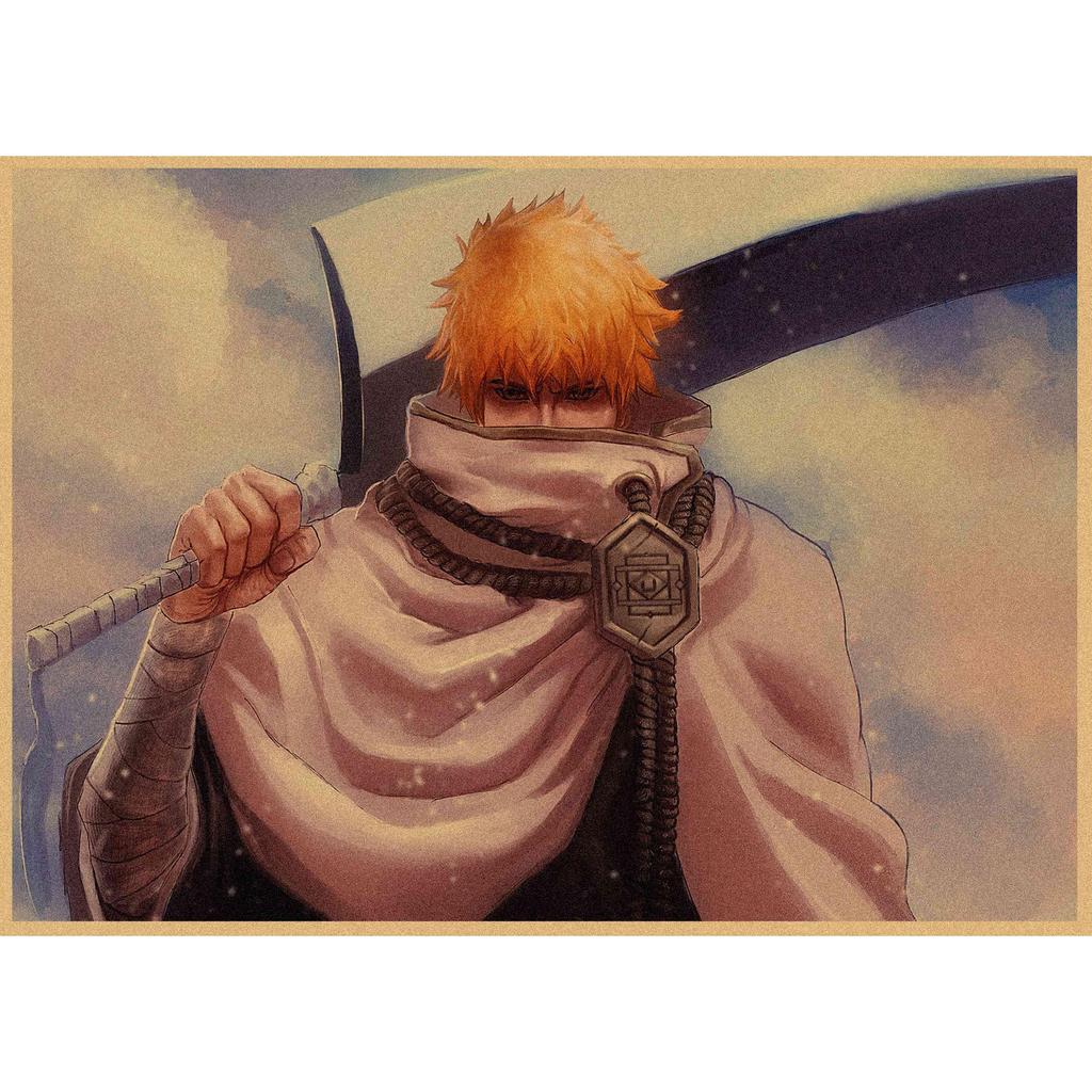 Bleach Anime Retro Kraft Paper Poster Wall Decoration