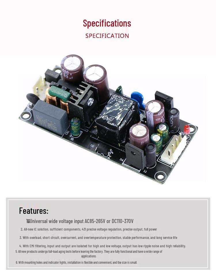 220V To 12/24/5V Dual Output Isolated DC Power Supply Module