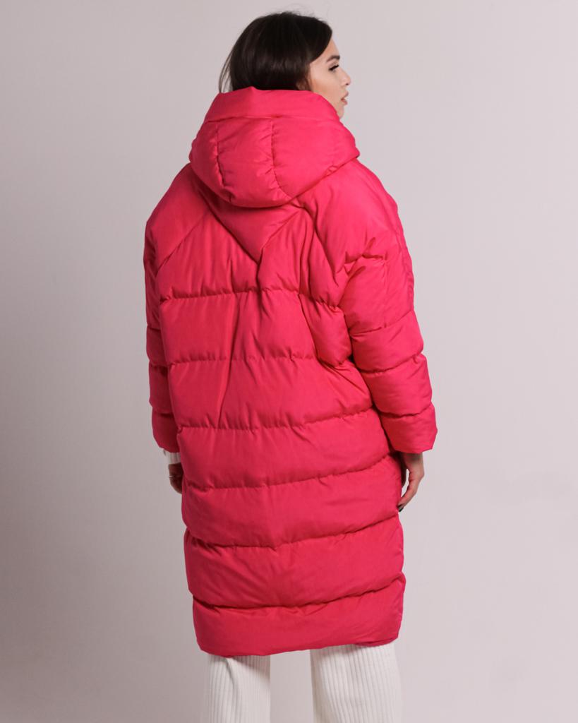 Пальто с поясом Avrile 10325 Фуксия