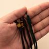 Hand-Woven Double-Loop Jade Pendant Necklace with Safety Buckle