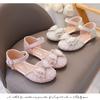 Mädchen Strass Halbsandalen Sommer Koreanischer Stil Weiche Sohle Prinzessin Schuhe für Große Kinder