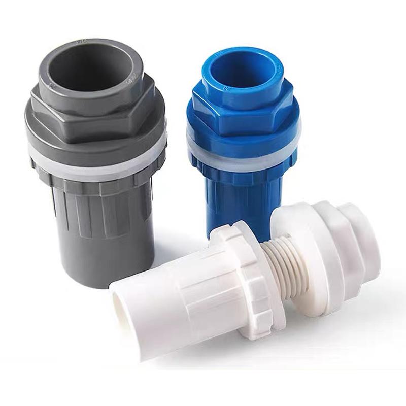 1Pc 20/25/32/40/50mm PVC Water Tank Connector, Thicken Fish Tank Drain Joint Aquarium Inlet Outlet Supply Pipe Joint Fittings