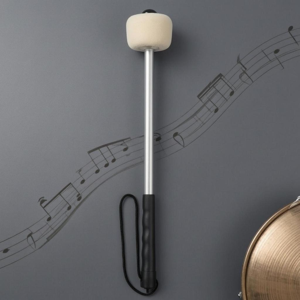 Marching Drum Mallet with Lanyard Non-Slip Percussion Beater