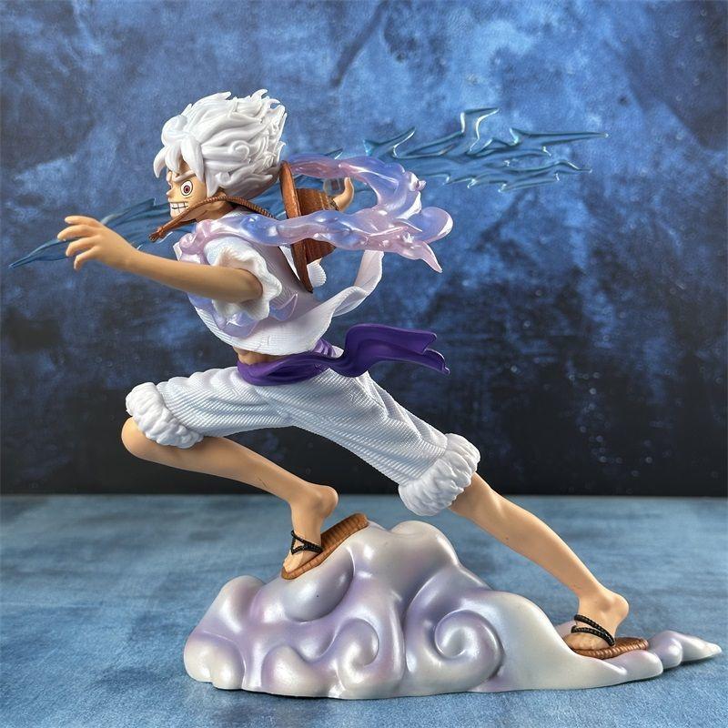 JT studio One Piece Same style 7.87in/20cm Step Cloud Luffy Roronoa Zoro Figura Colorful Collectible mini PVC Mode Toys Gifts