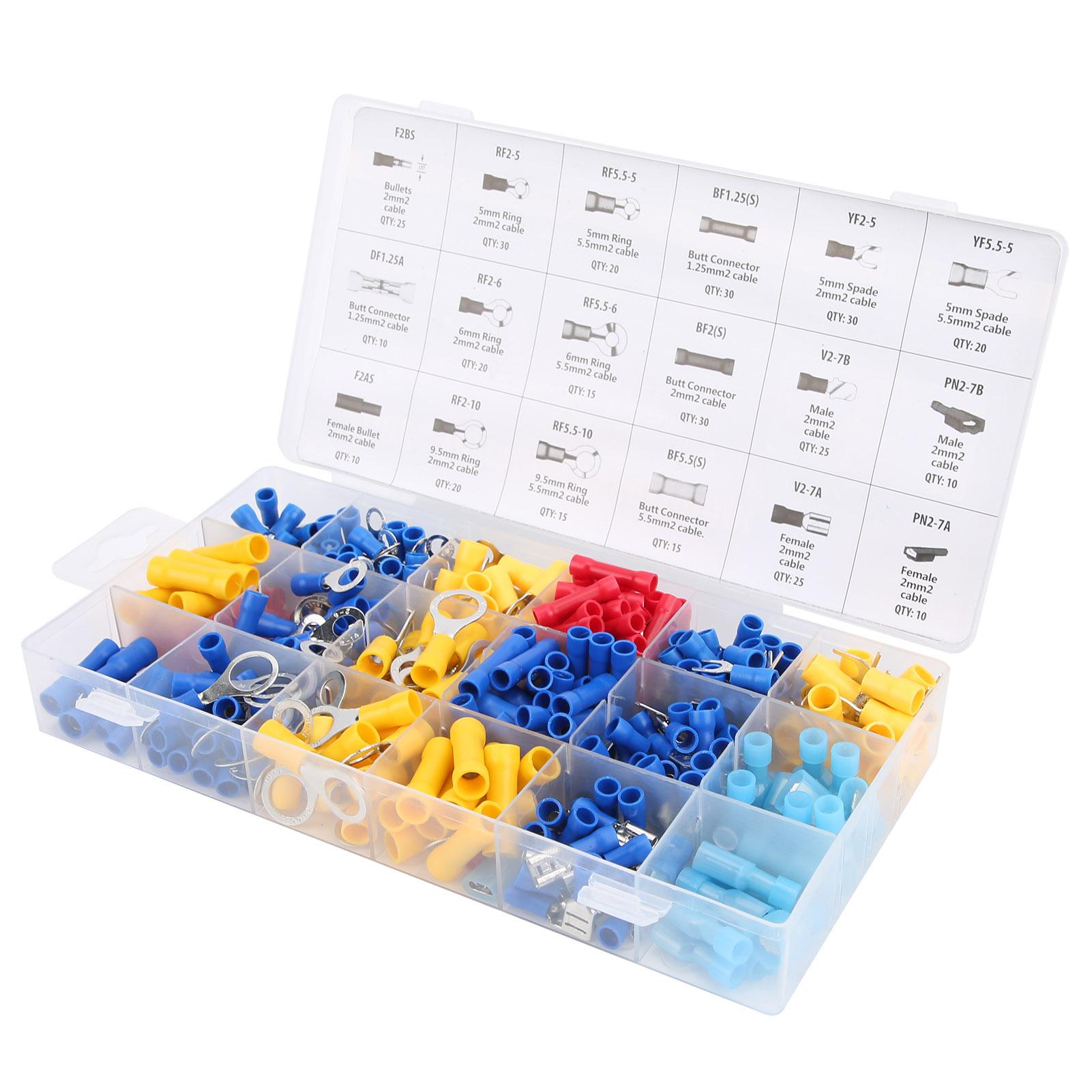 

360PCS Electrical Terminal Universal Brass Fork Assortment Vehicle Repairing Kits