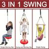 Three-in-one Disc Swing, Slide Group Swing, Monkey Pole Swing Set, Ninja Game Training Equipment Halloween Christmas Gift