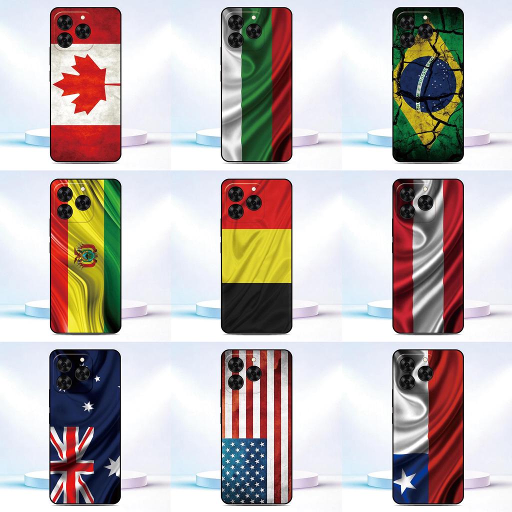 National Flag Phone Case For Cubot Note 60 Printing Pattern Coque TPU Black Back Cover Soft Silicone Protective Fundas
