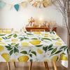 Lemon Leaf Rectangle Table Cloth for Table Decor Kitchen Dining Waterproof Reusable Tablecloth for Tables Holiday Party Picnic