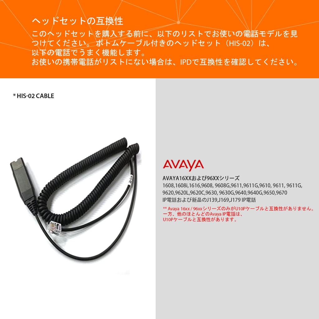 Zestaw słuchawkowy IPD z mikrofonem do użytku w biurze i centrum obsługi klienta Kompatybilny z Avaya J179 IPH-250 Redukcja szumów - 1608, 1616, 9601, 9601,