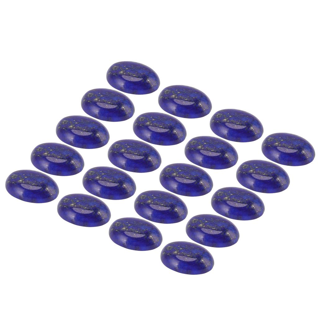 20pcs Oval Flatback Cabochon Lapis Lazuli Exquisite Ring Necklace DIY Stone Bead for Jewelry Making
