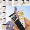 Metal Charms Watch Band Decoration Ring For Apple Diamond Ornament For Iwatch Bracelet Silicone Strap Jewelry Accessories