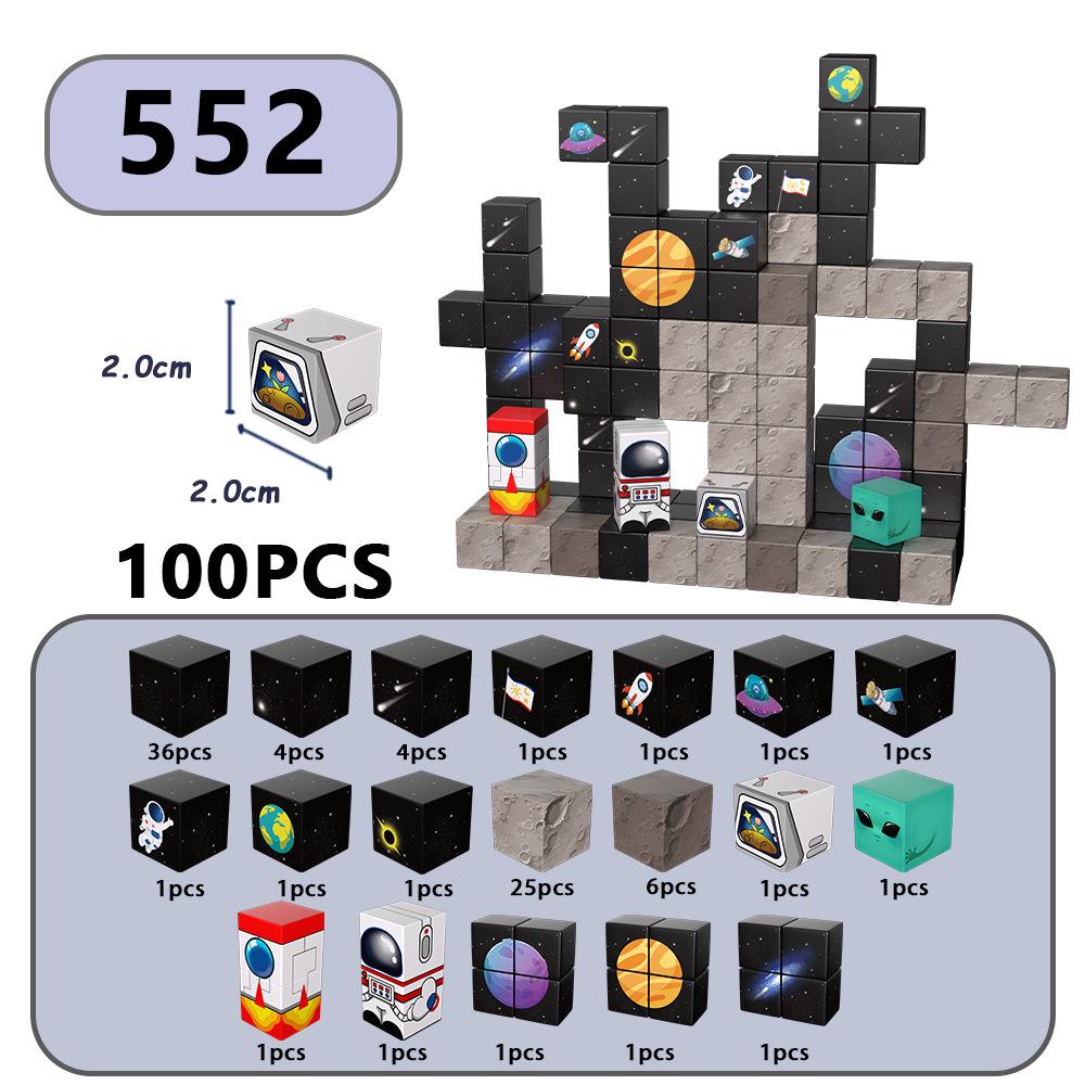 Lumea Mea Magnetică Pătrat Magnetic Fier Magnetic Piatră de Sucțiune Blocuri de Construcție Mini Cadou pentru Copii Educativ Asamblat Jucării pentru Băieți