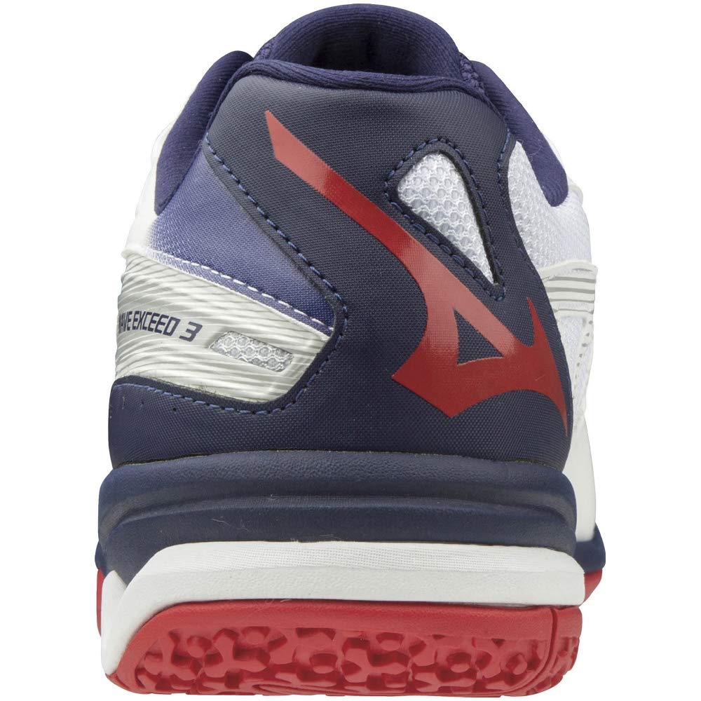 Tennis Shoes Wave Exceed 3 OC White X Navy X Red Cm 2E [Mizuno] 22.5