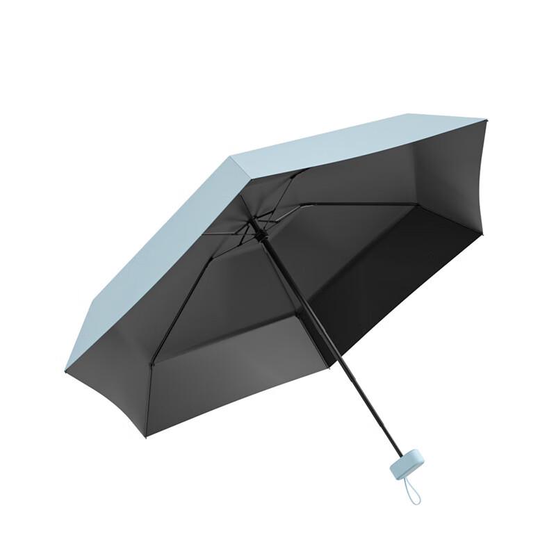 Compact Six-Fold Sun/Rain Umbrella with Card Holder