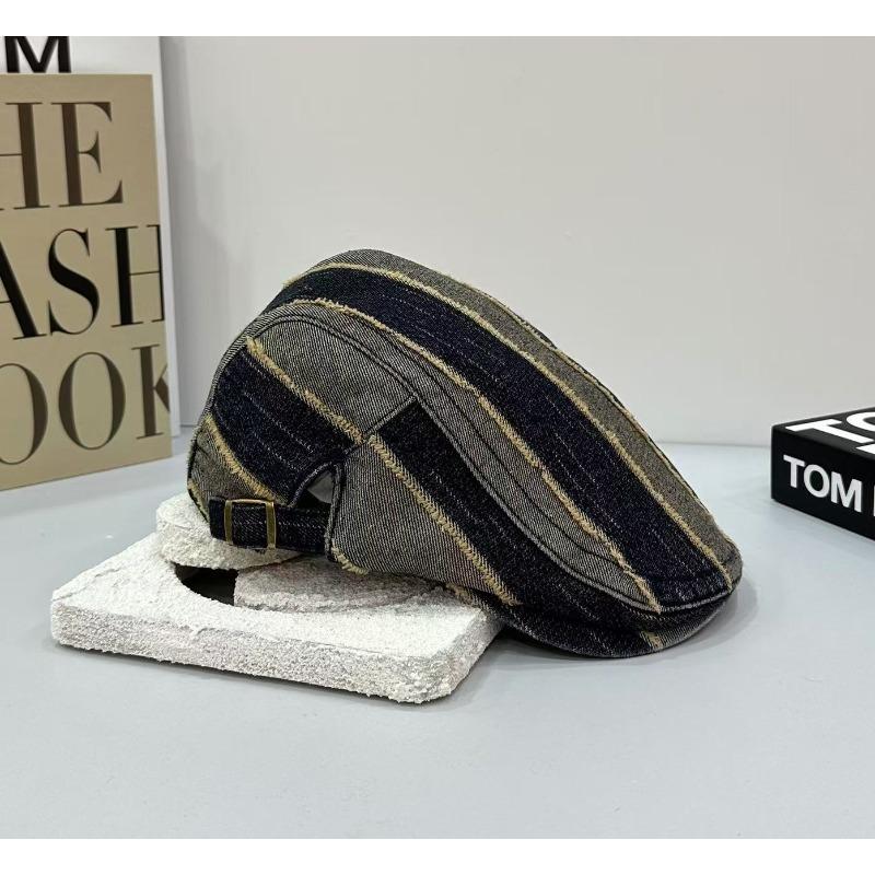 Spring and summer literary and retro beret female niche street versatile curved brim forward hat male painter hat