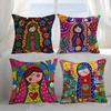 Cartoon Jungfrau Maria Kunst Kissenbezug Sofa Kurzer Plüsch Beidseitiger HD-Druck Zimmer Home Office Geschenk Kissenhülle