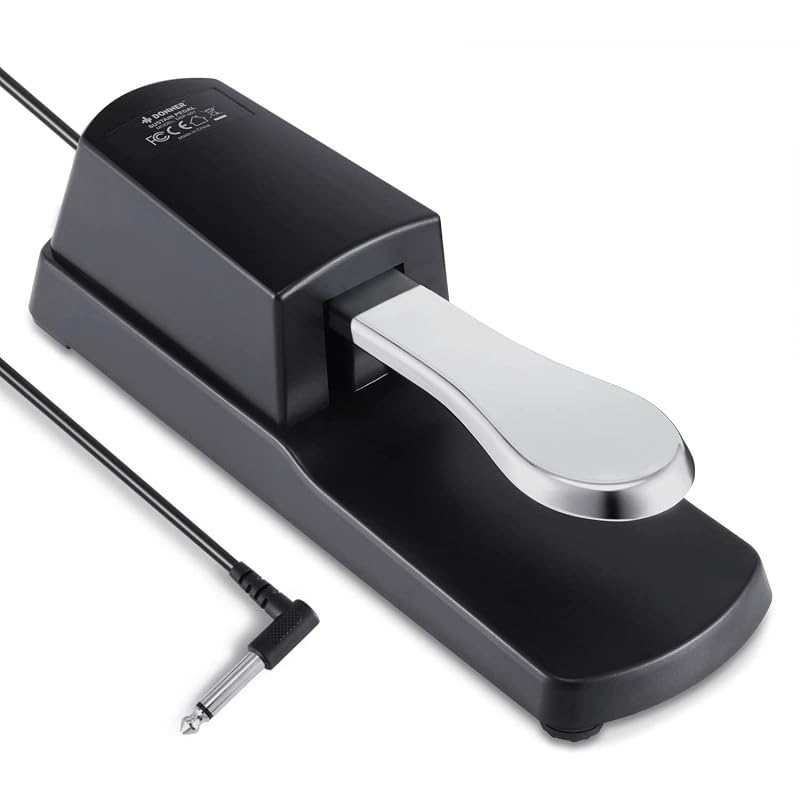 Donner Damper Pedal, Sustain Pedal, Keyboard Pedal, Foot Pedal, Switch, Compatible with Electronic Pianos, DSP-001