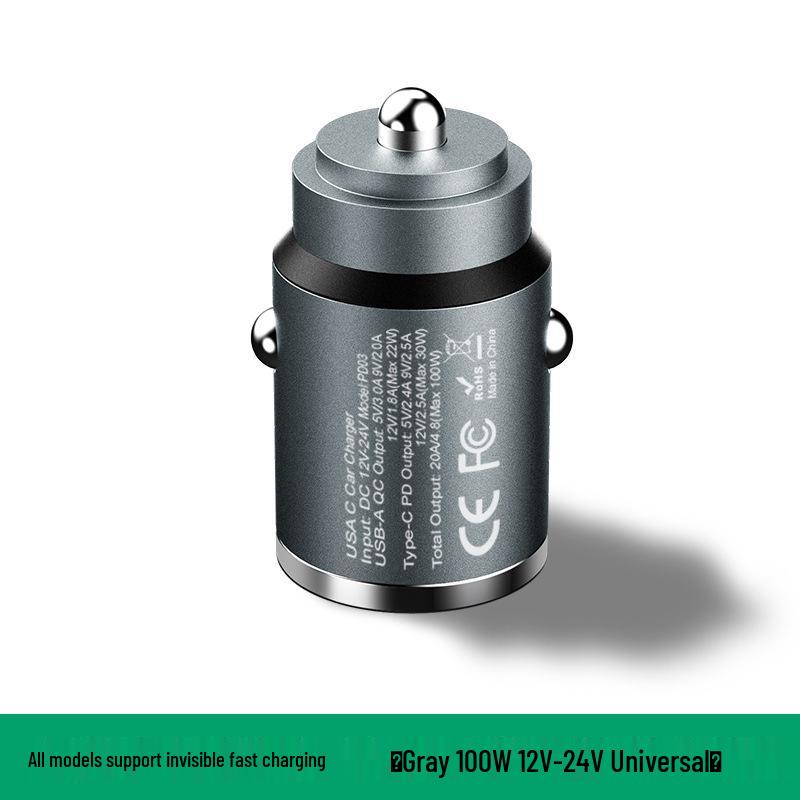 

30 Вт Невидимое USB автомобильное зарядное устройство со сверхбыстрой зарядкой для Android PD03 Car Charger