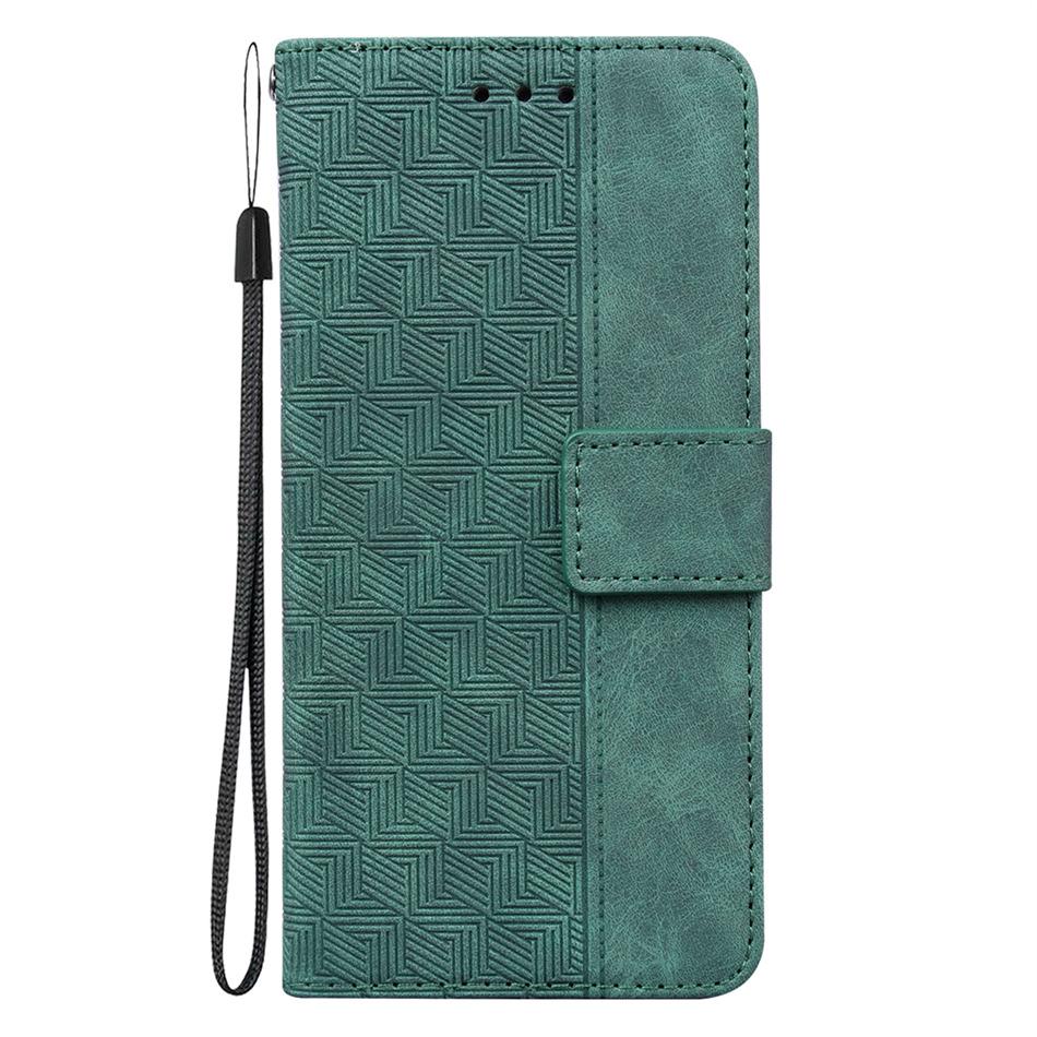 

Geometry Flip Case For Samsung Galaxy A01 A03 A2 Core A02 A02S A03S A10 A10E A10S A11 A12 A13 5G A20 A20E Wallet Cover D26G For A52S 5G зелений