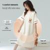 Langsha Women's 100% Cotton Short-Sleeve Sleep Dress