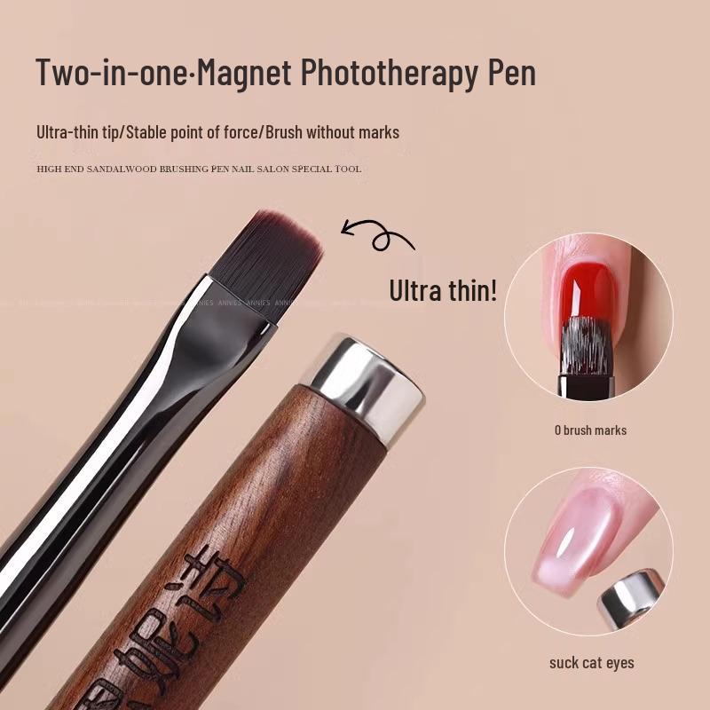 

Sandalwood Magnetic Cat Eye Nail Art Gel Pen & Brush Combo