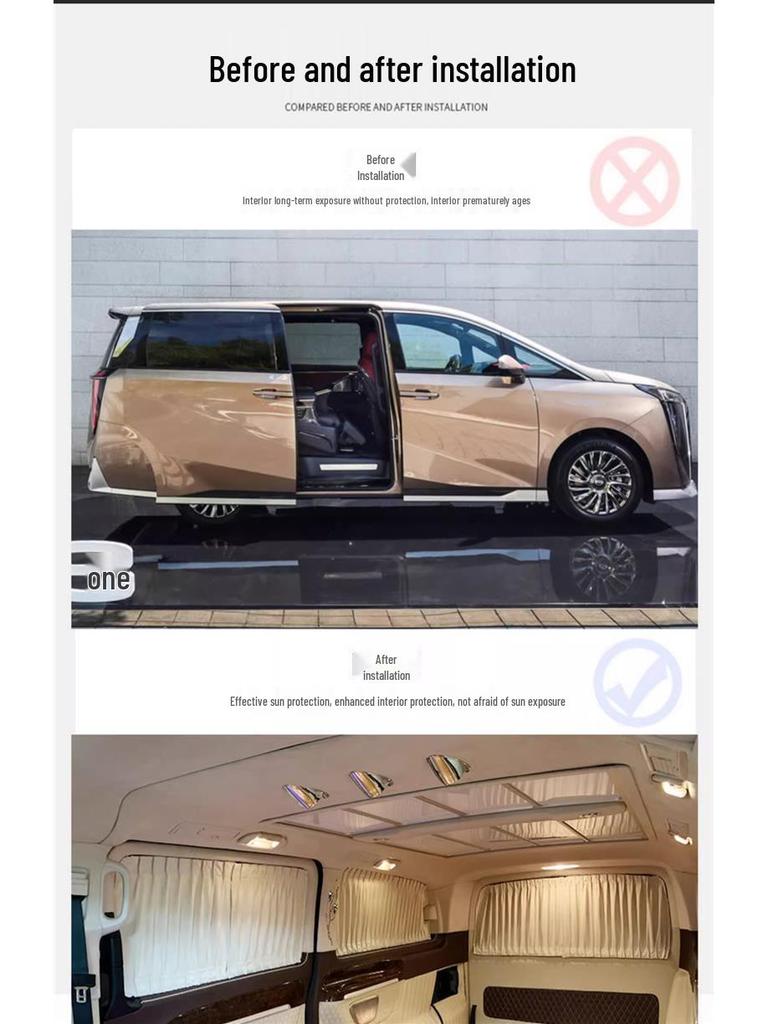 Luxury Suede Blackout Side Curtains for GAC Trumpchi E9 Car