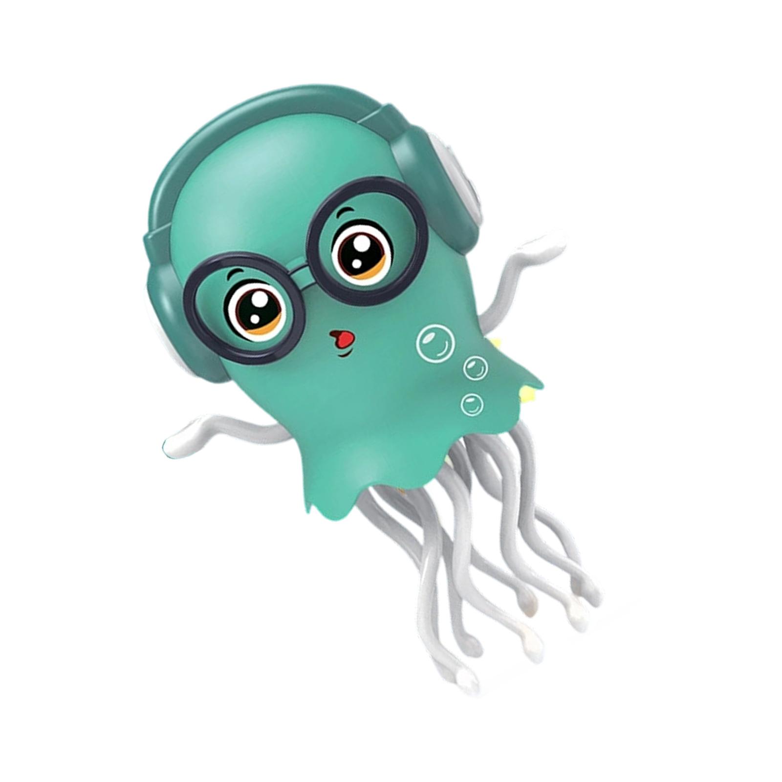 

Реалистичная электрическая игрушка-медуза со светодиодной подсветкой и музыкой, автоматическое избегание препятствий для сенсорного развития детей зелёный