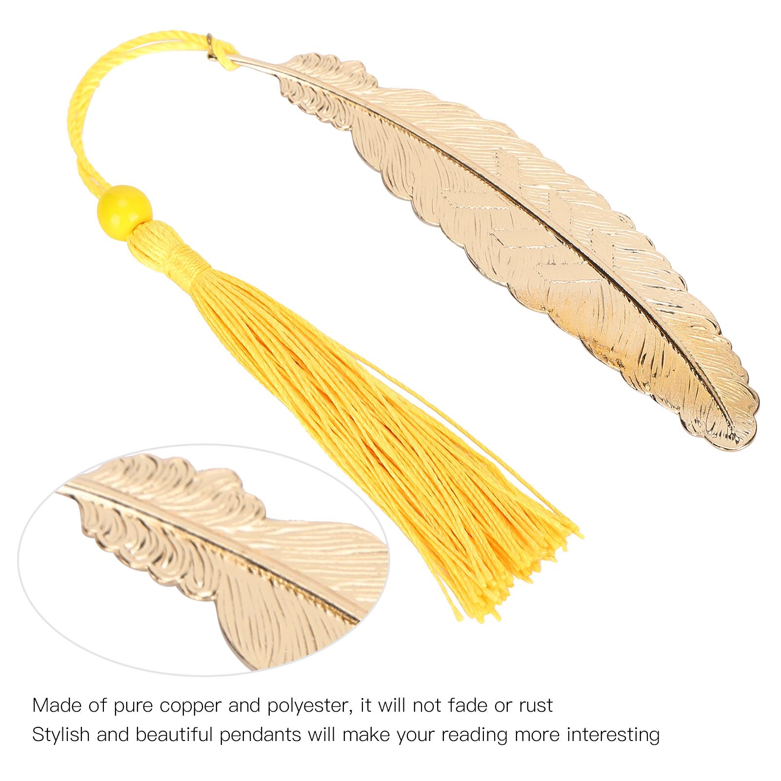 

Metal Fther Shape Bookmarks Vintage Fther Bookmarks with Tassels Gifts for Rding