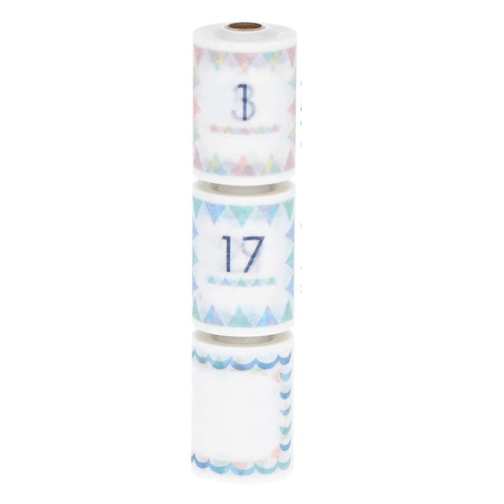 

Marks Masking Tape for Planner for Dates and Water-Based Pens, Perforated, Slim, Decor, Maste Titles, Watercolor, MST-FA22-K