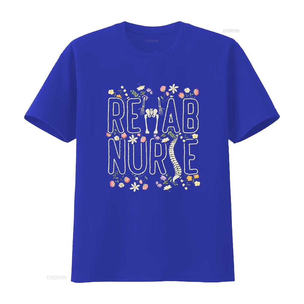 Rehab Technician Nurse T Shirt Vintage Washed Stretched Unisex Streetwear Soft Slightly Top For Everyday Wear Homme Breathable