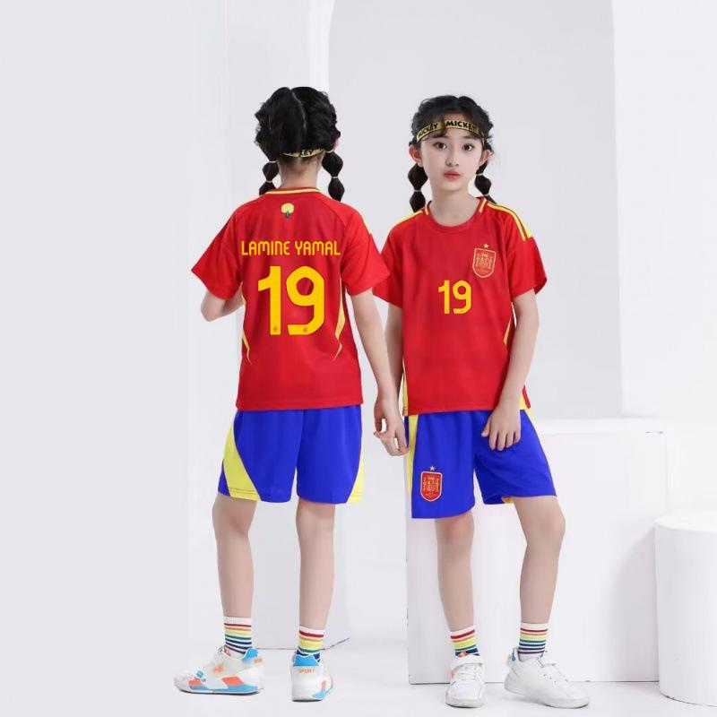 2024 Spain Home No.2519 Kids  Soccer Jersey 16