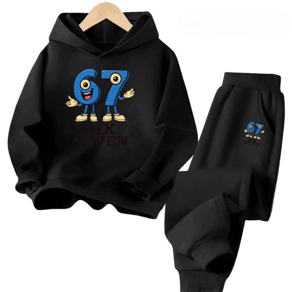 4-13Y 67 Popular Kids Set Cotton Two-Piece Outfit Stock Clearance Comfortable Toddler Wear Children's Comfortable Sweatshirt Set