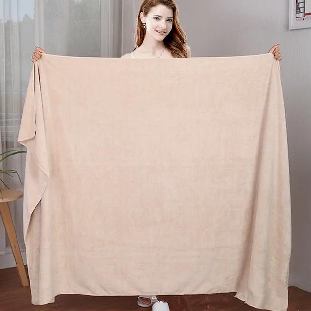Super Large Microfiber Bath Towel,Soft, High Absorption And Quick-Drying, Sports, Travel, No Fading, Multi-Functional Use Grey