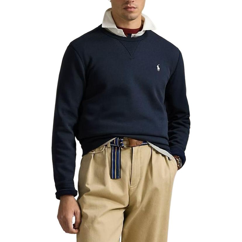 Polo Ralph Lauren Solid Color Logo Embroidered Crew Neck Pullover Sweatshirt Men Sweatshirt 710883334-001