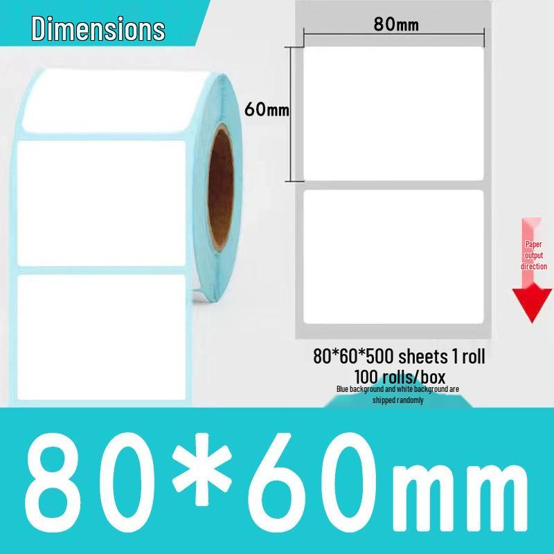 Three-Proof Thermal Label Paper 100x100mm & 70x20mm - Customizable for Label Printing