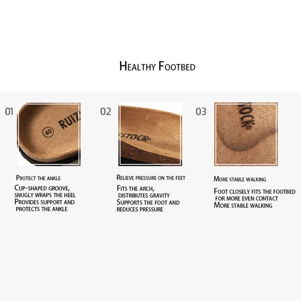 2025 Podzim Léto Nové Dámské Korekové Pantofle - Trendy Cool Pár Plážové Boty, Protiskluzová Voděodolná Koreková Obuv pro Venkovní Denní Nošení KWN