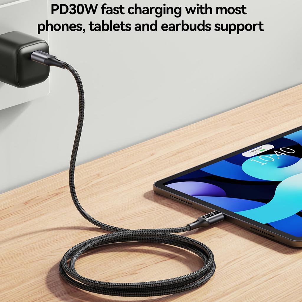JOYROOM S-A60 1.2m Type-C to Lightning Cable 30W Fast Charging Data Sync Cord