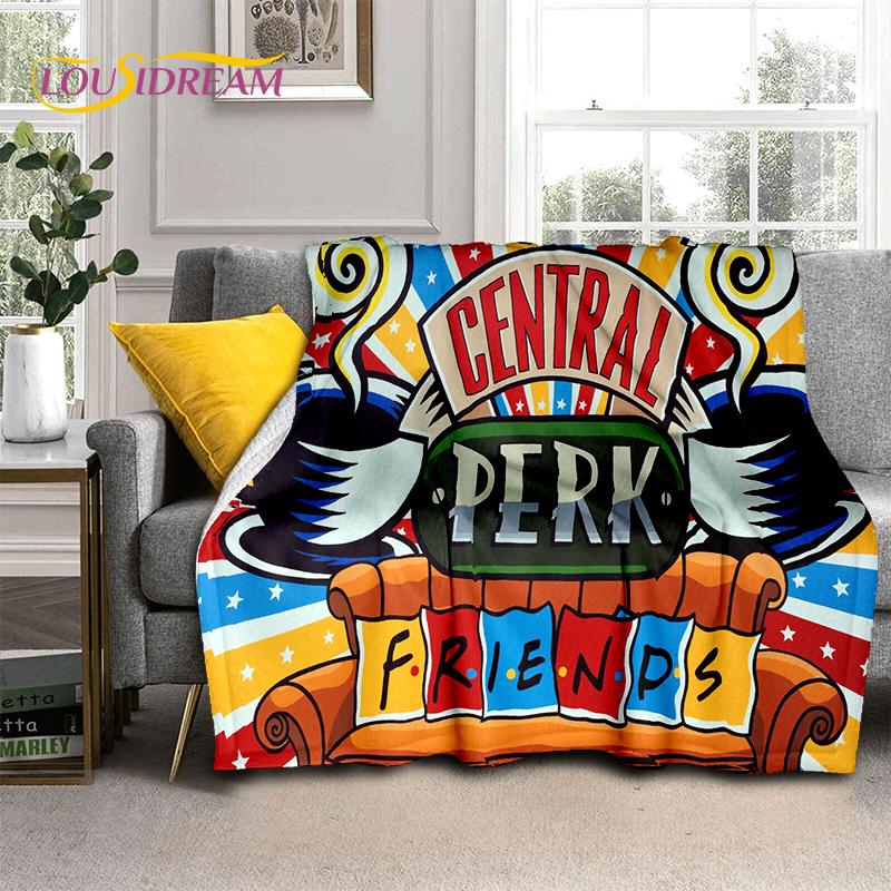 Classic Central Perk Friends TV Show Blanket,Soft Throw Blanket for Home Bedroom Bed Sofa Picnic Travel Office Cover Child Gift
