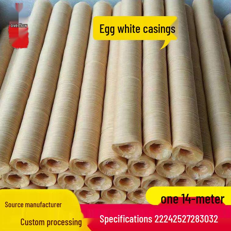 

Колагенова оболонка для ковбас та шинки: Підходить для ковбас на грилі, західних, смажених у фритюрі, приготованих на пару 18 (Single 15m)