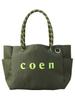 [COEN] Logo Poly Canvas Tote Bag (Medium) - Some Web Colors Added - 76816070346 6700 OLIVE (67) FREE
